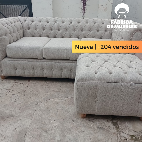 Sillón Chesterfield 3 Cuerpos + Camastro