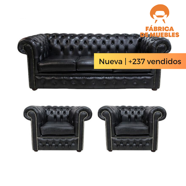 Juego De Living Completo Chesterfield